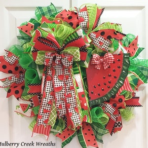 Watermelon Wreath, Watermelon Front Door Wreath, Watermelon Kitchen Wreath, Watermelon Farmhouse Wreath, Watermelon Summer Wreath