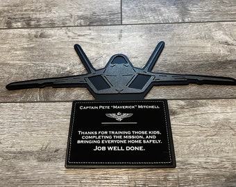 F-22 Raptor Custom Award / Plaque/ Wall Art for Air Force Going Away or Retirement