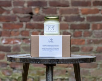 Pomelo Scented Candle, Citrus and Pink Pepper, Handmade Soy Candle