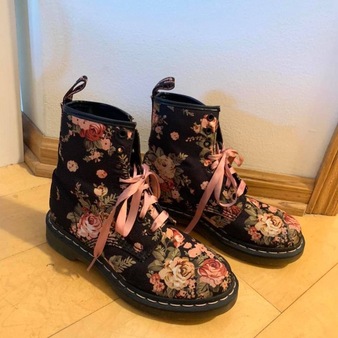 flower doc martens
