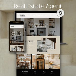 Real Estate Website Custom Showit Website Template Modern Luxury Real Estate Agent Website Design Professional Website Realtor Template