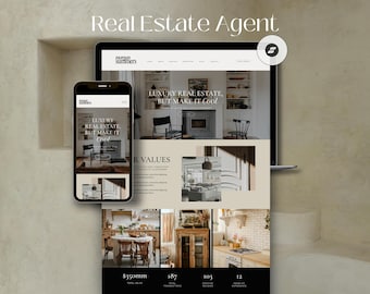 Real Estate Website Custom Showit Website Template Modern Luxury Real Estate Agent Website Design Professional Website Realtor Template