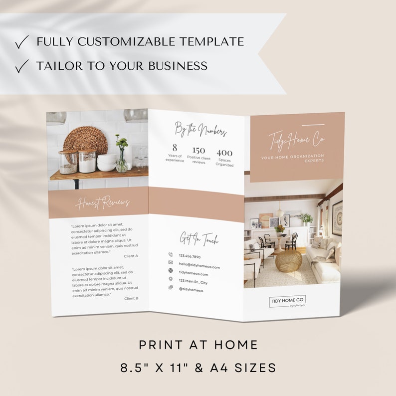 Professional Organizer Brochure Professional Organizer Template ...