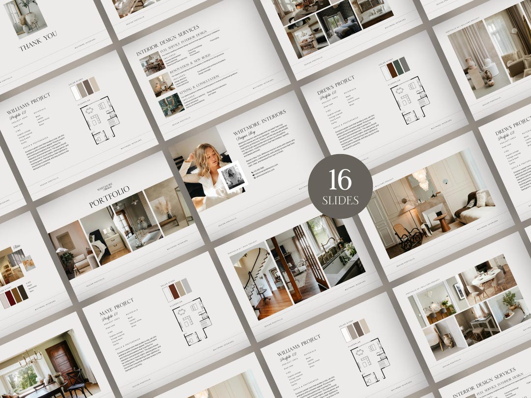 Interior Design Portfolio Template Canva Interior Design Presentation ...