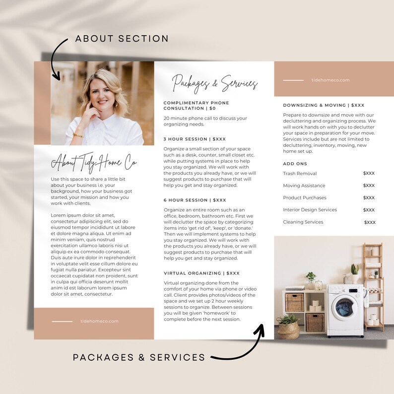 Professional Organizer Brochure Professional Organizer Template ...