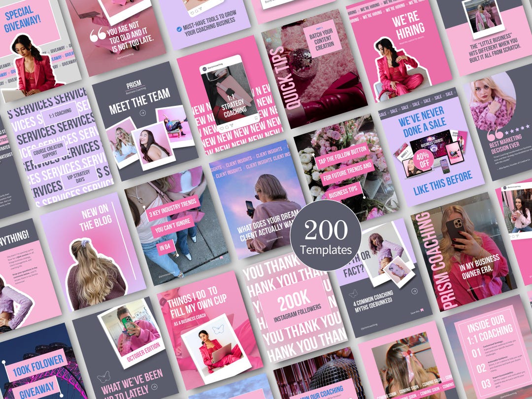 Business Coach Instagram Templates Canva Coaching Social Media Posts ...