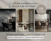 Pre listing presentation buyer seller guide bundle real estate marketing template canva realtor cma real estate buyer packet seller packet