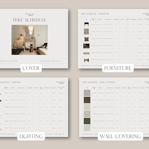 FF&E Schedule Template Interior Design Project Timeline Canva Excel ...