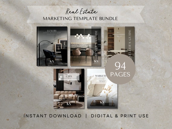 Pre listing presentation buyer seller guide real estate marketing plan cma real estate template bundle real estate buyer seller packet canva