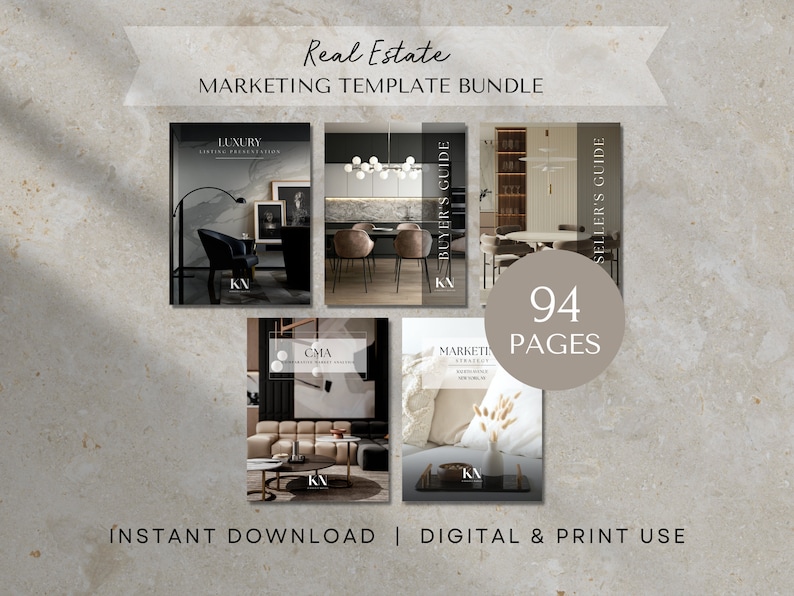 Pre listing presentation buyer seller guide real estate marketing plan cma real estate template bundle real estate buyer seller packet canva