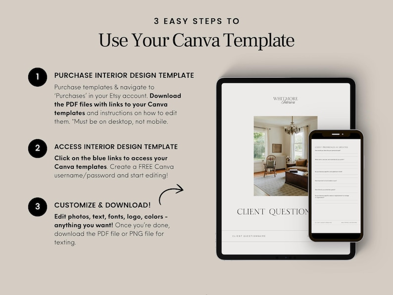 Modelo de questionário para clientes de design de interiores no Canva (editável) - Formulário de cadastro de clientes - Consulta de design de interiores - Novo cliente - Decorador de interiores imagem 8