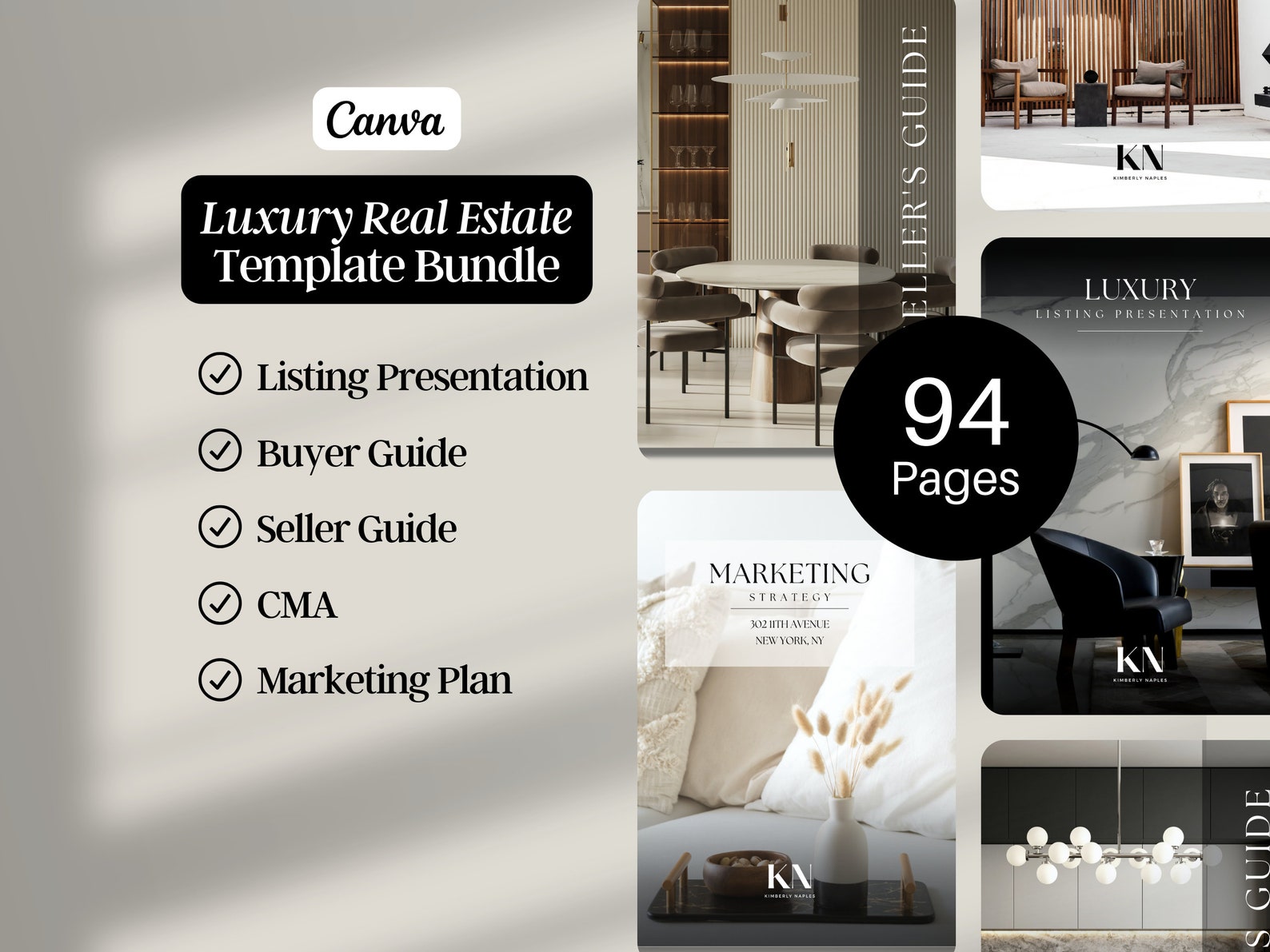 Pre Listing Presentation Buyer Seller Guide Real Estate Marketing Plan ...