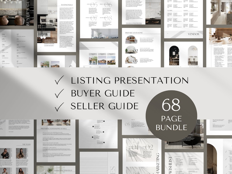 Buyer Seller Guide Pre Listing Presentation Bundle Real Estate ...