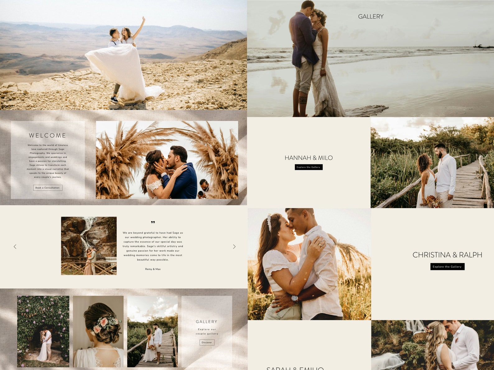 Wix Website Template Photography Business Bundle Wedding Photographer ...