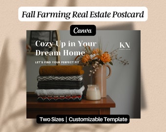 Fall Real Estate Postcard Farming Real Estate Marketing Template Fall Flyer For Real Estate Neighborhood Realtor Postcard Realtor Mailer