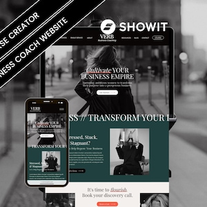 Coach Website Template Showit Course Creator Sales Page Social Media Manager Website Template for Online Courses Marketing Agency Website