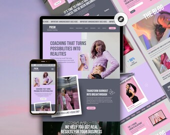 Coaching Website Template Showit Course Creator Website Business Coach Sales Page Pink Website Design for Business Showit Website Custom