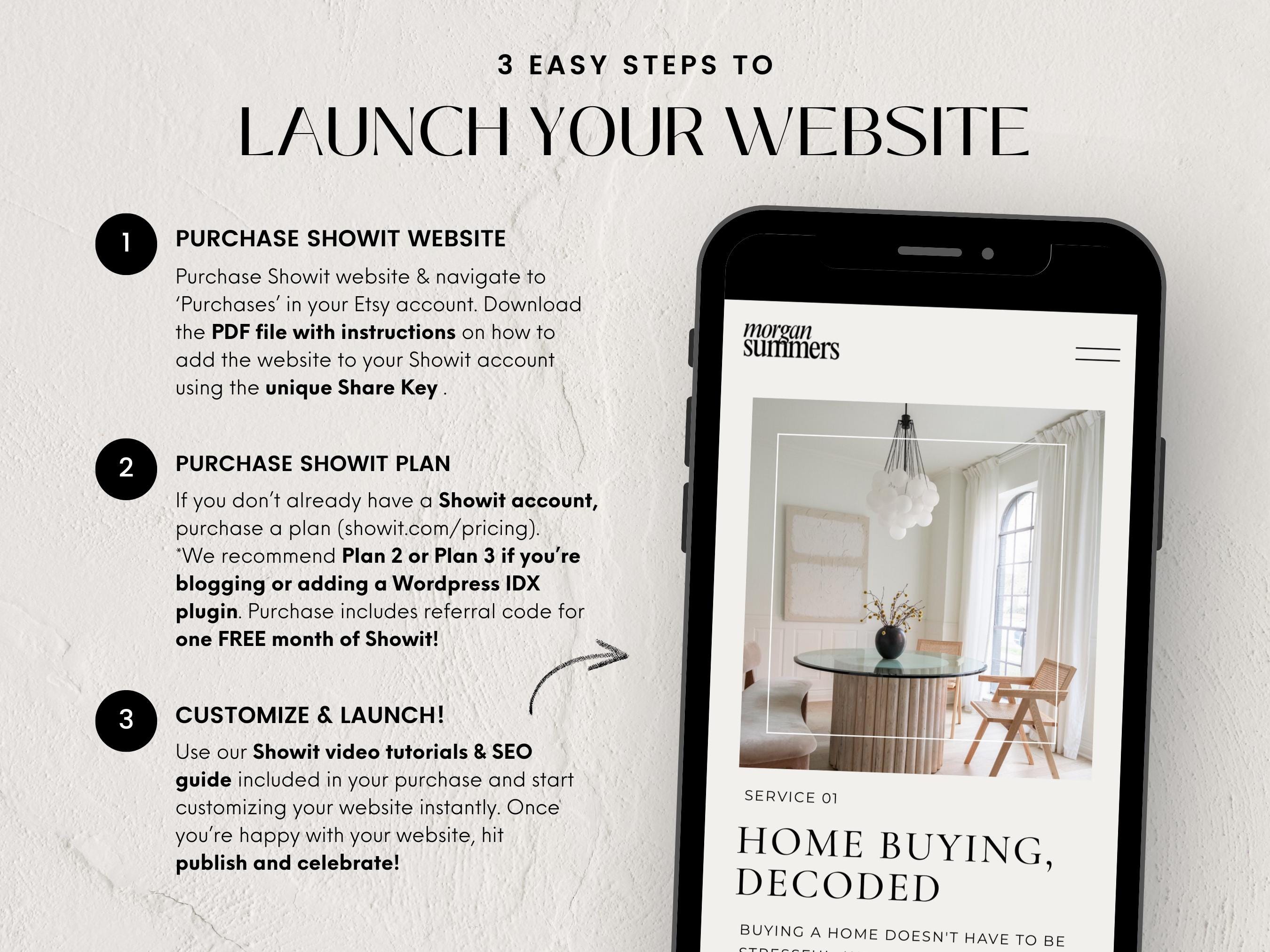 Website Template Real Estate Modern Luxury Realtor Marketing Showit