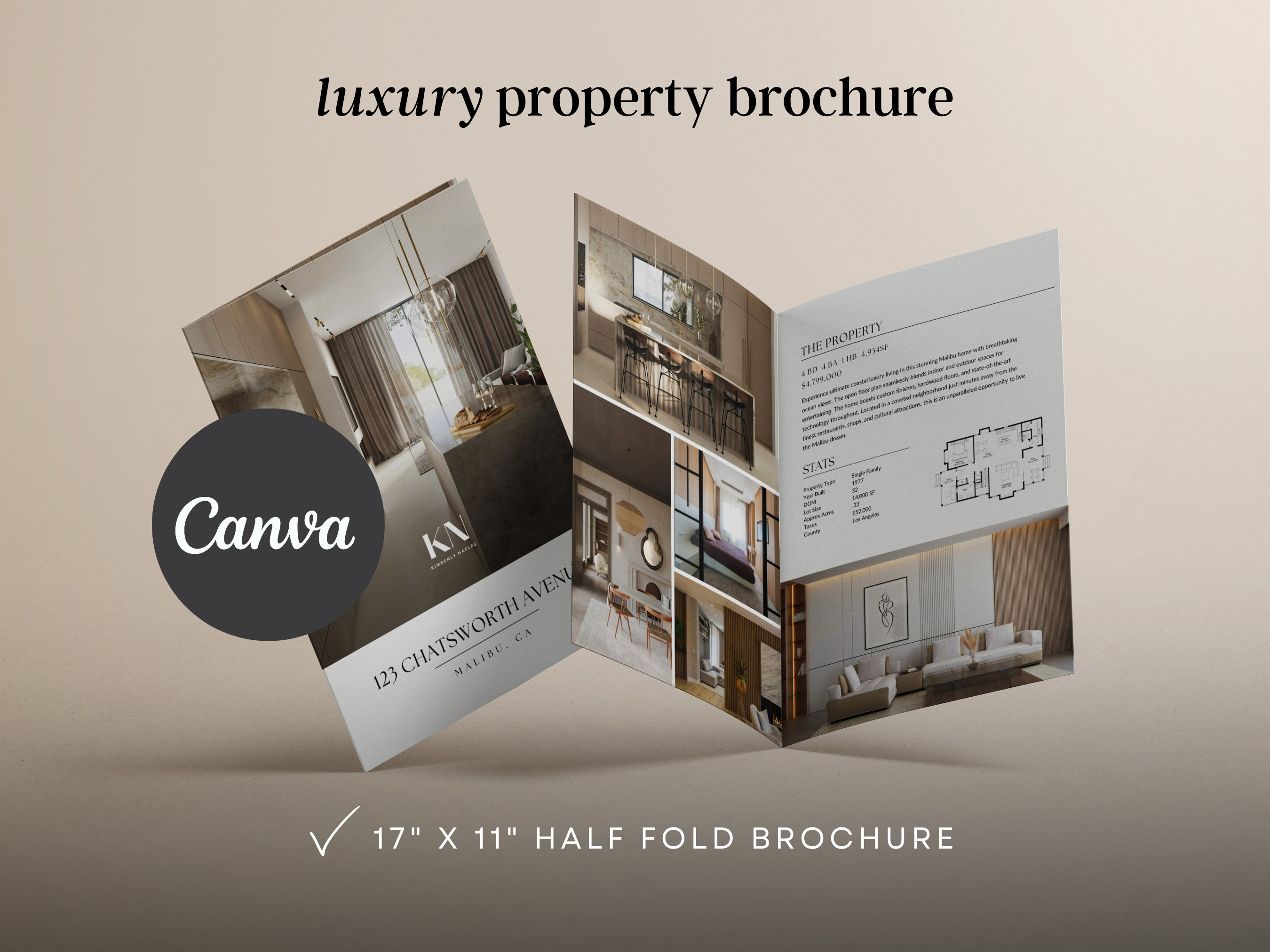 4 Page Real Estate Brochure Luxury Property Brochure Real Estate ...