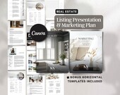 Real Estate Marketing Plan Template Canva Real Estate Listing Presentation for Real Estate Agent Presentation Book Realtor Seller Guide