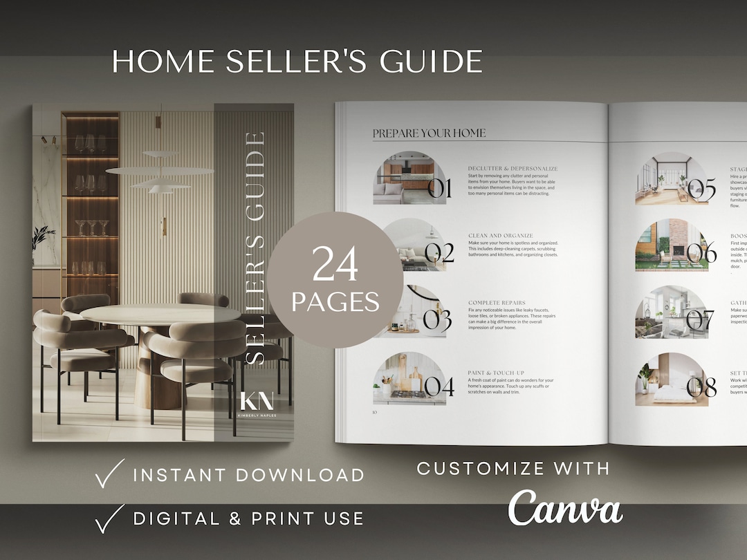 Seller Guide Real Estate Template Canva Seller Handbook for Real Estate ...