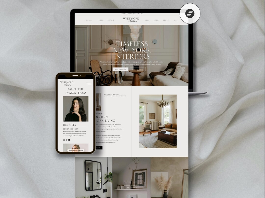 Interior Design Website Template Showit Luxury Interior Designer ...