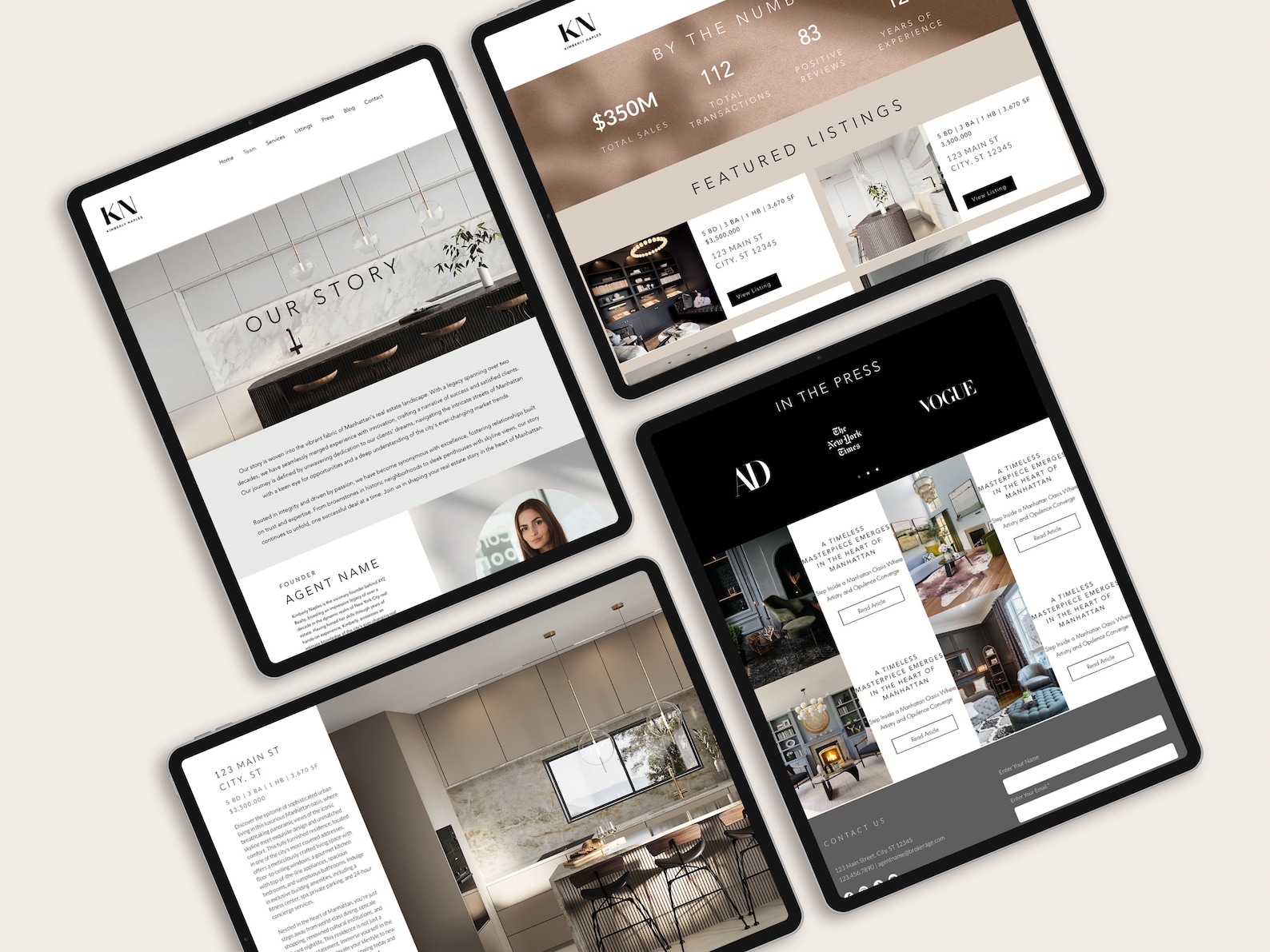 Wix Website Template Realtor Website Template Wix Real Estate Website ...