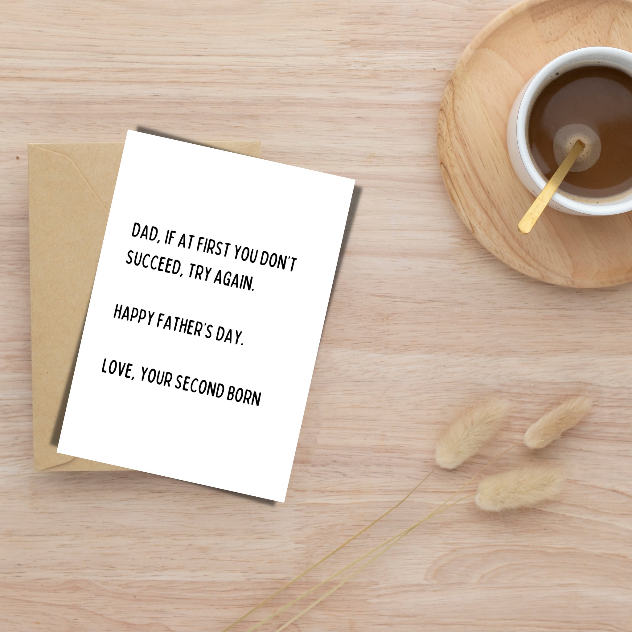 Printable Funny Father's Day Card From Daughter From Son Funny Father's ...