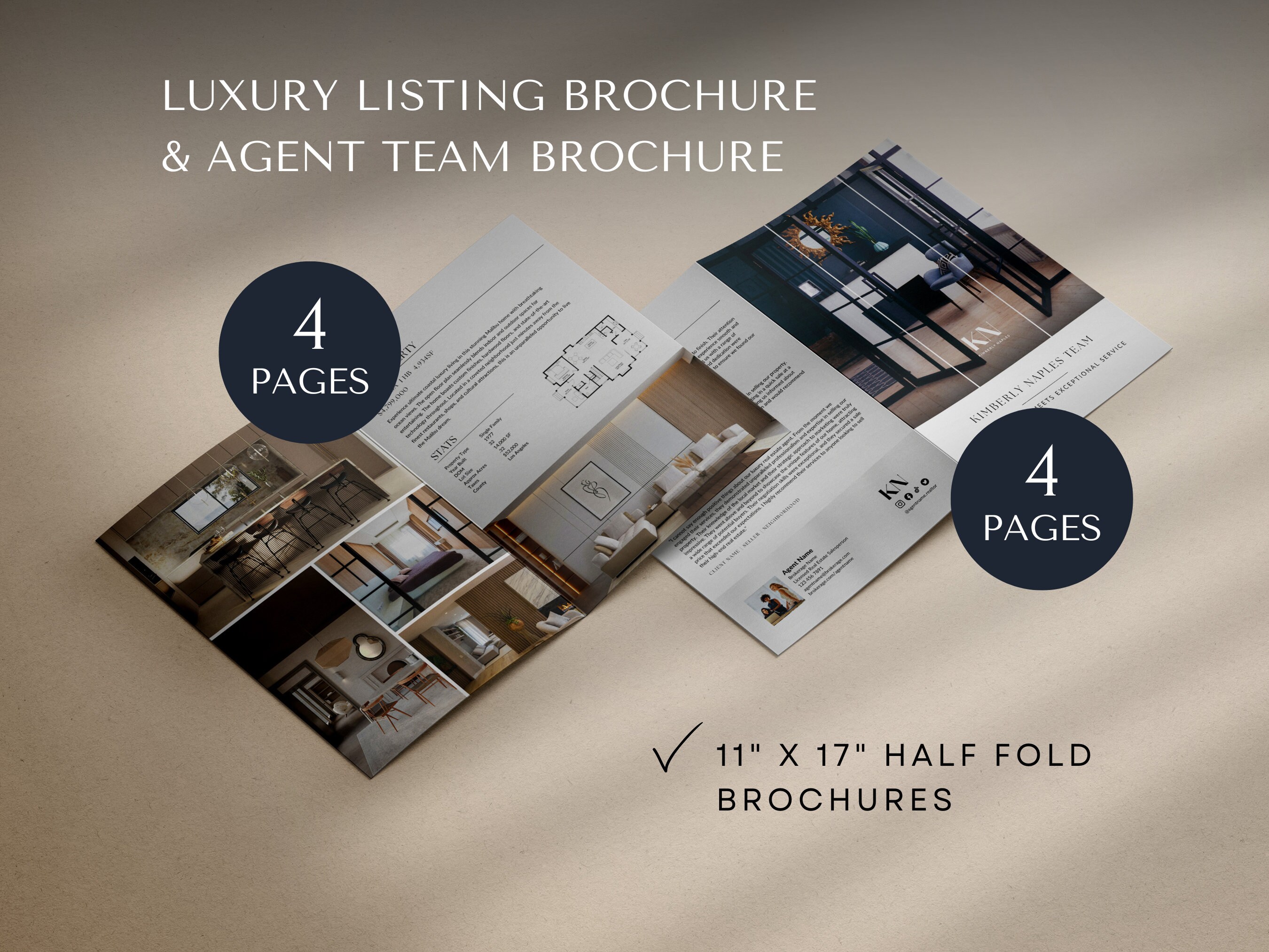 Property Brochure Real Estate Template 4 Page Real Estate Brochure ...