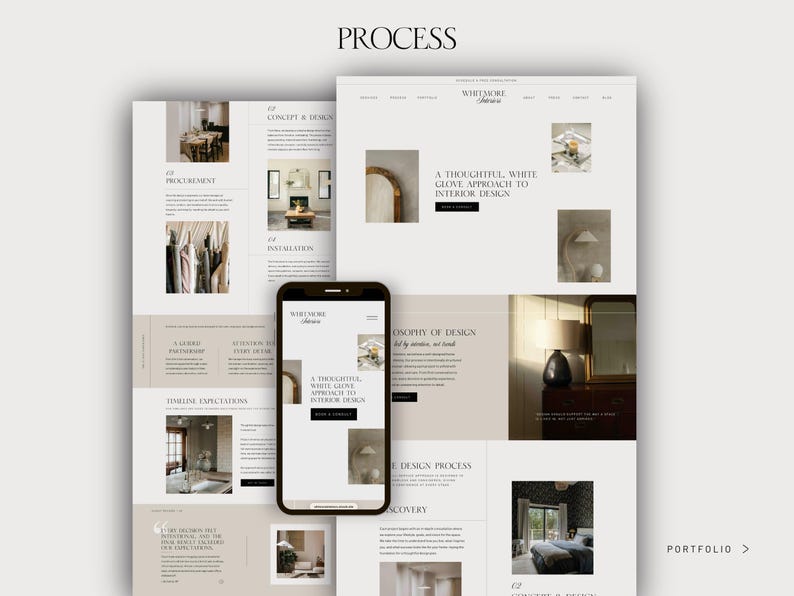 Interior Design Website Template Showit Luxury Interior Designer ...