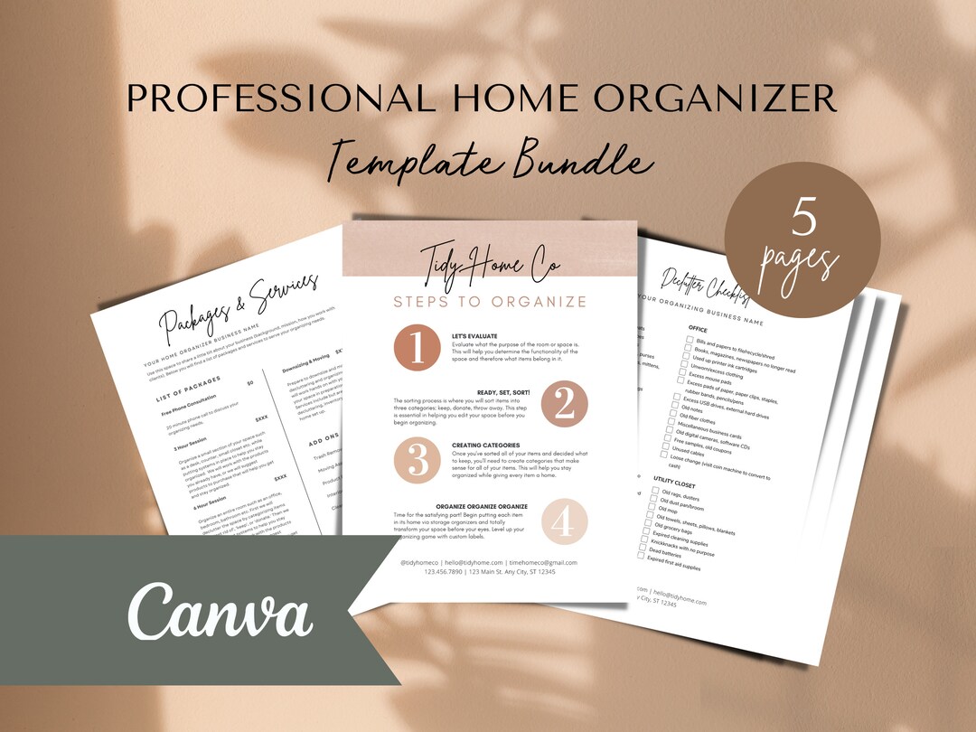Professional Organizer Forms Services & Packages Steps to Organize