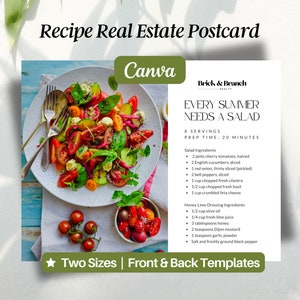 Real estate postcard summer recipe farming postcard real estate marketing template real estate mailer for summer cute real estate neighbor