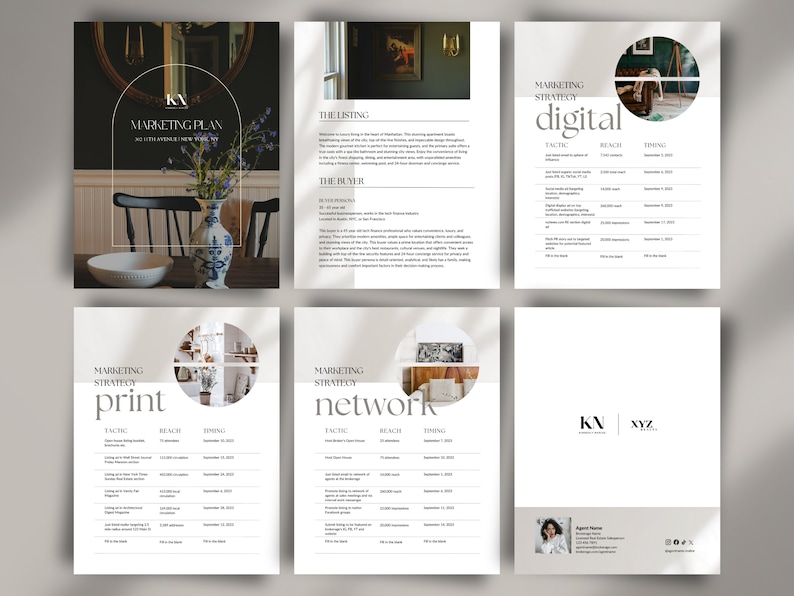 Real Estate Marketing Plan New Listing Template Realtor Marketing Strategy Property Listing Presentation Canva Real Estate Template Marketing For Agents