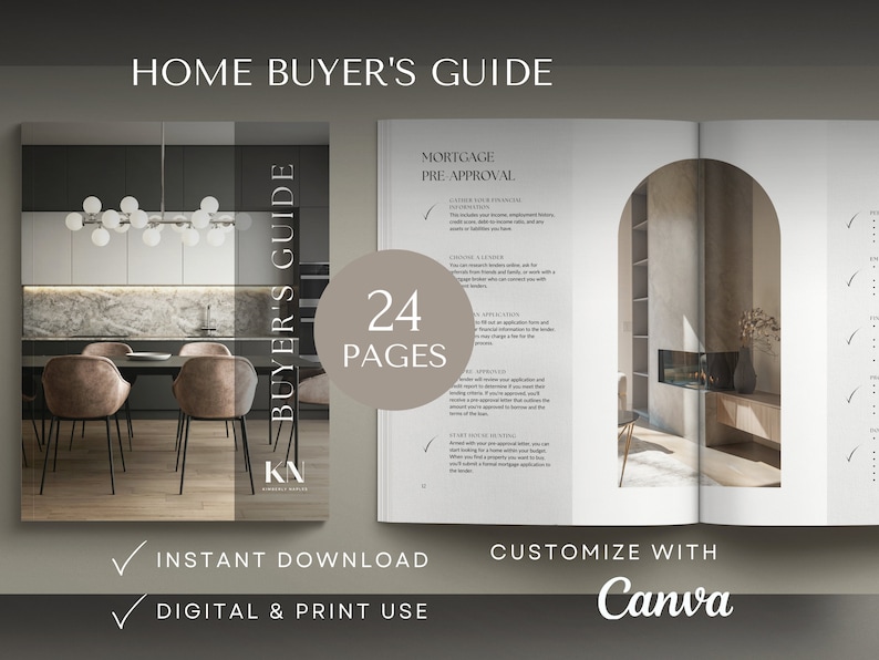 Buyer Guide Real Estate Template Canva Buyers Packet Real Estate ...