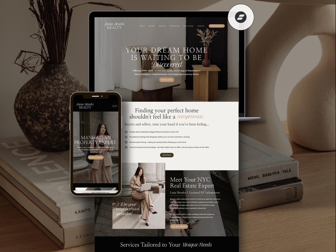 Showit Real Estate Website Template Property Website MLS IDX Plugin