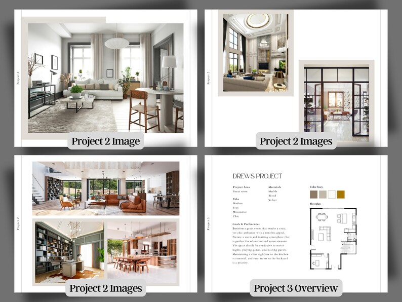 Interior Design Portfolio Custom Canva Template Interior Design ...