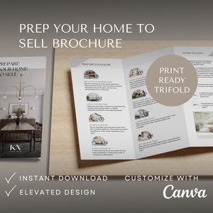 Prep your home to sell brochure real estate sellers guide staging to sell selling your home checklist staging brochure