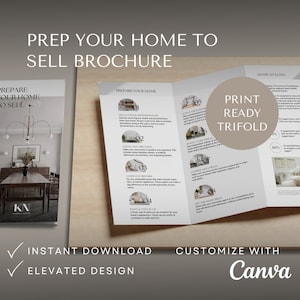 Prep your home to sell brochure real estate sellers guide staging to sell selling your home checklist staging brochure