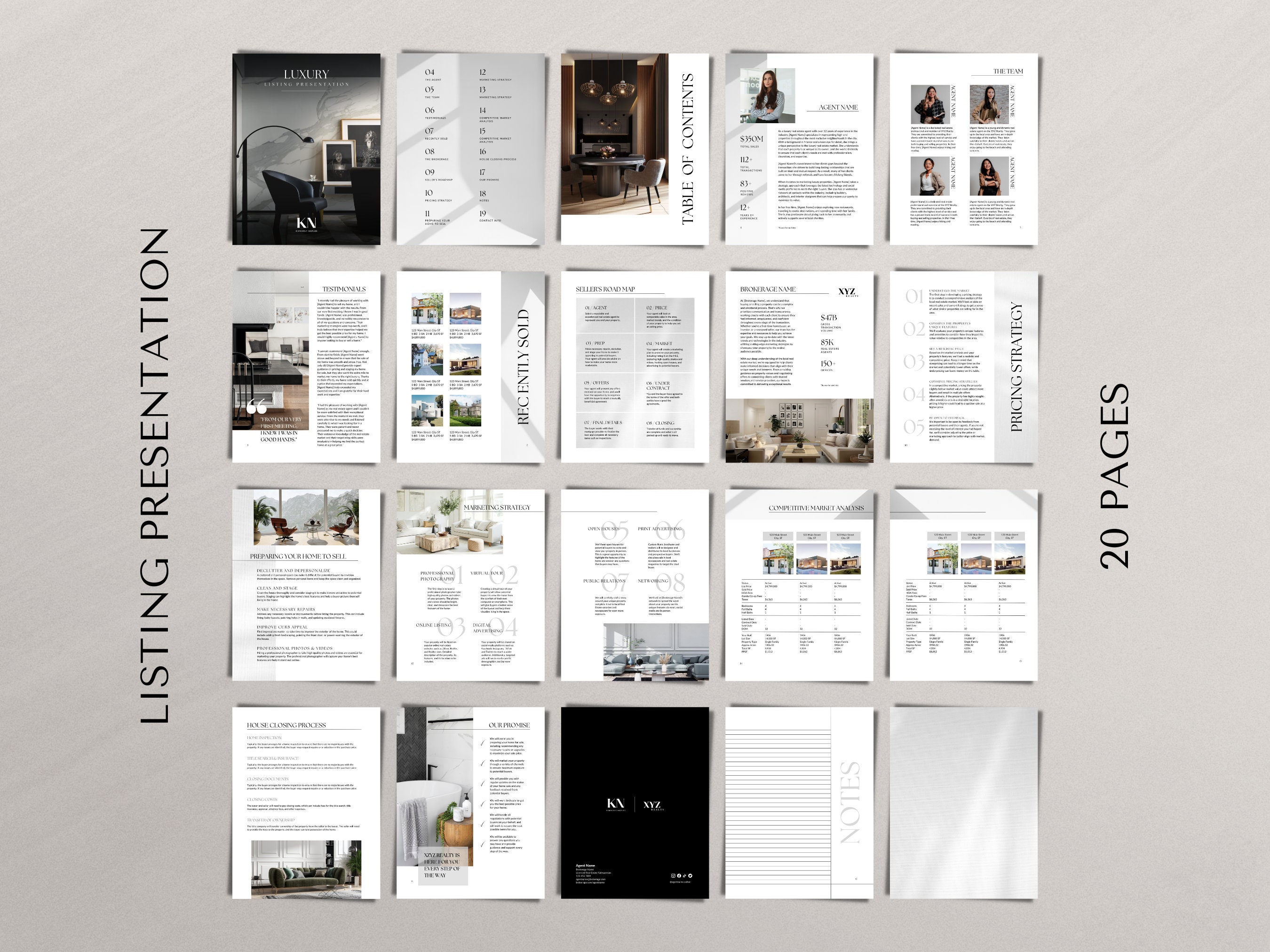 Pre Listing Presentation Buyer Seller Guide Real Estate Marketing Plan ...