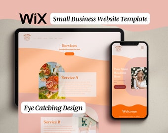 Wix Website Small Business Template Website Design Custom Colorful Website Coaching Business Influencer Blogger Website Agency Youtuber Page