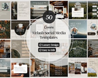 Airbnb Social Media Template Canva Airbnb Instagram Post Editable Airbnb Instagram Bundle Vrbo Social Media Template Bundle Vacation Rental