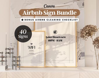 Airbnb Welcome Sign Bundle Rental Sign Airbnb Host Sign Templates Airbnb Checkout List Wifi Password Sign Vrbo Sign Airbnb House Rules Sign
