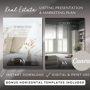 Real estate marketing plan real estate listing presentation template real estate template luxury listing presentation canva template realtor