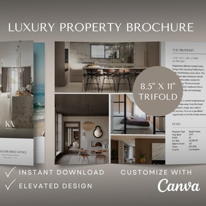 Listing brochure luxury property brochure trifold brochure real estate template brochure open house brochure template real estate marketing