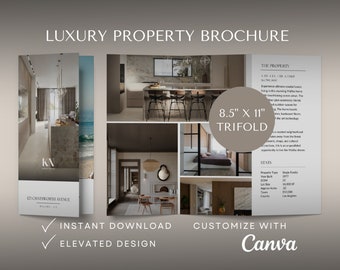 Listingbrochure luxe onroerend goed brochure driebladige brochure onroerend goed sjabloon brochure open huis brochure sjabloon onroerend goed marketing