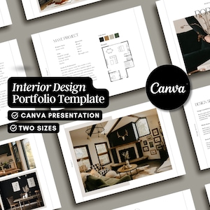 Portfólio de Design de Interiores Modelo Canva Personalizado Apresentação para Cliente de Negócios de Design de Interiores Consultor de Designer de Interiores Serviços de Design