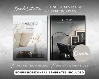 Listingpresentatie vastgoedmarketingplan boek vastgoedsjabloon marketingplan makelaar luxe pre-listingpresentatie voor makelaar
