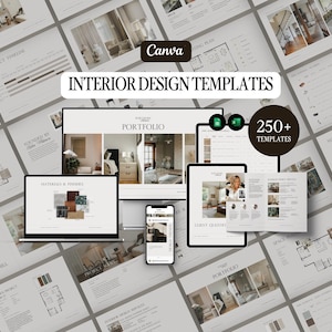 Interior Design Template Bundle Service Proposal FF&E Schedule Interior Design Presentation Canva Portfolio Client Questionnaire Instagram