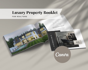 Vastgoedbrochure sjabloon onroerend goed luxe onroerend goed brochure zojuist vermelde onroerend goed sjabloon canva boekje makelaar opendeurdag flyer