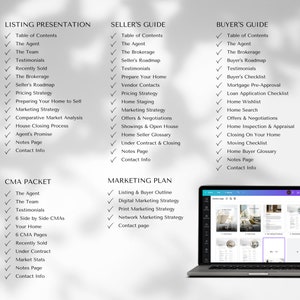 Pre listing presentation buyer seller guide real estate marketing plan cma real estate template bundle real estate buyer seller packet canva